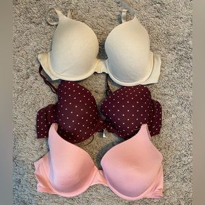 Set of 3 wired bras